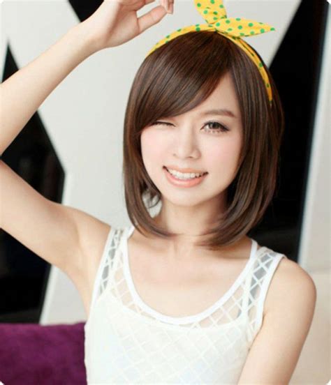 Korean Short Hairstyle For Round Face Female Pin En Hair Ulzzang