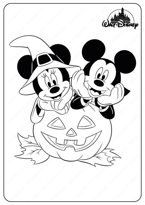 minnie mickey halloween coloring pages mickey coloring pages