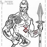 Wikinger Viking Fenrir Symbole Vikingtattoo Berserker Sigue Vikings Gemerkt sketch template