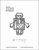 Coloring Pages Letter Book Xray Printable Ray Cartoon Popular Choose Board sketch template