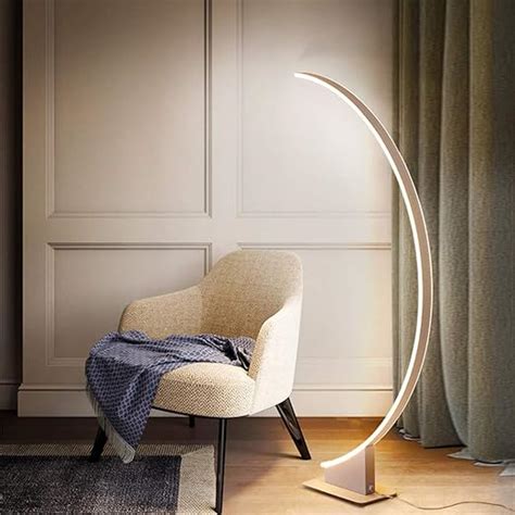 hlight  led arc floor lamp   couch contemporary standing lamp modern warmwhite