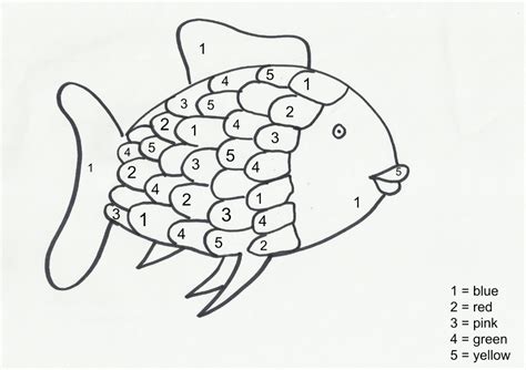 rainbow fish color  number coloring home