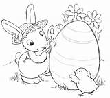 Coloring Pages Easter Printable Kids Bunny Bunnies Rabbit Color Cartoon Print Adults Kindergarten Rabbits Sheets Disney Popular Happy sketch template