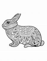 Coloring Pages Rabbit Adult Mandala Animals Books Colouring Book Rabbits Bunny Calm Adults Color Creatively Very Sheets Kids Printable Visit sketch template