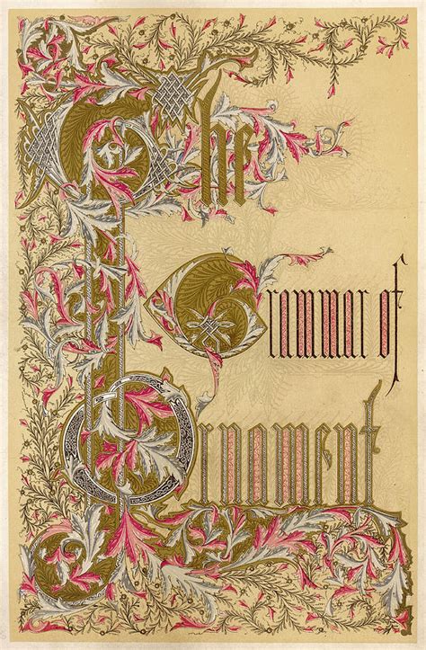 decorative gothic style title page drawing  mary evans picture