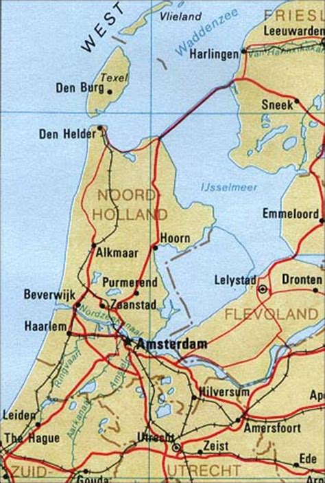 kaart noord holland kaart noord holland en haarlem vakantie nederland