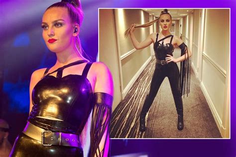 perrie edwards rocks raunchy bondage theme as little mix goes fifty
