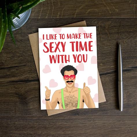 funny borat anniversary card sexy time with you rude card etsy