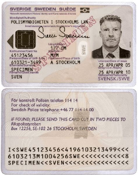 swedish id card  sweden