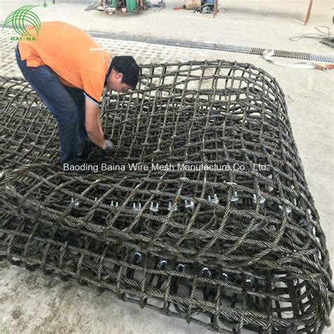 china profession manufacturer stainless steel wire rope cargo net china slope protection net