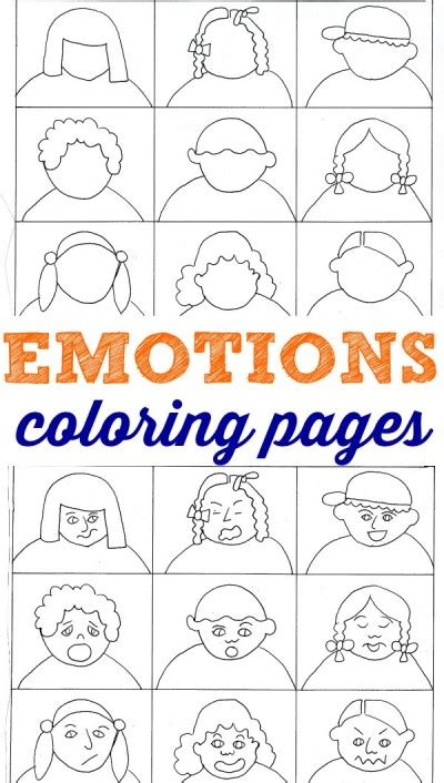 emotions coloring pages  kids  feelings