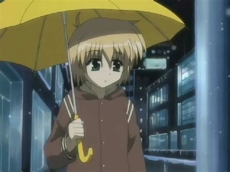 Yuuno Scrya Screenshot Blue Worry Umbrella Depress Blonde