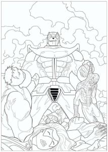 printable thanos coloring pages