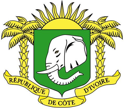 cote divoire  coat  arms ivory coast west africa