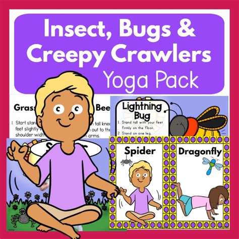 insect bugs  creepy crawlers yoga pack bundle pink oatmeal shop