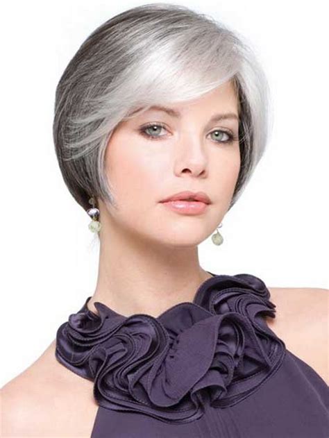 short hairstyles for grey hair