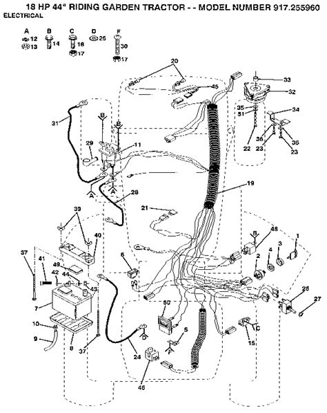 craftsman riding lawn mower electrical schematic wiring diagram