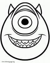 Wazowski Faceis Draw Univeristy Monstros Trickfilmfiguren Mewarnai Visiter Protagonist Coloringcity Malvorlage sketch template