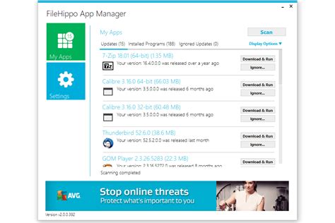 filehippo app manager  review  software updater