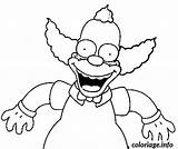 Simpson Krusty Personnage Coloriages Personnages sketch template