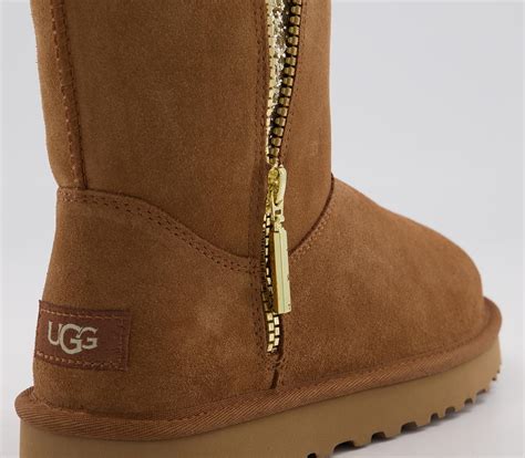 ugg classic zip boots chestnut gold ankle boots