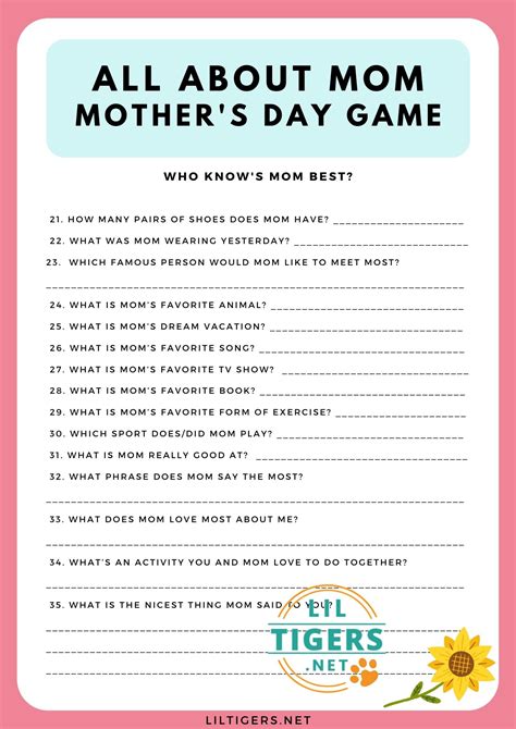 mom questions   mom game