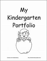 Portfolio Kindergarten Printable sketch template