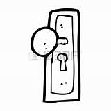 Door Knob Cartoon Clipart Royalty Stock Pages Coloring Clipartmag Sketch Template sketch template
