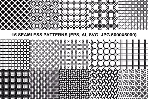 seamless grid patterns graphic  davidzydd creative fabrica