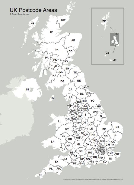 uk postcode areas map for printing a format maproom