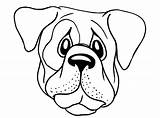 Dog Face Coloring Pages Outline Drawing Mean Puppy Head Faces Sad Color Dogs Line Clip Clipart Printable Print Pdf Getdrawings sketch template