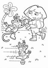 Coloring Pages Printable Sheets Colouring Dora Explorer Boots Kids Book sketch template