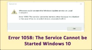 fout  de service  niet worden gestart windows  opgelost