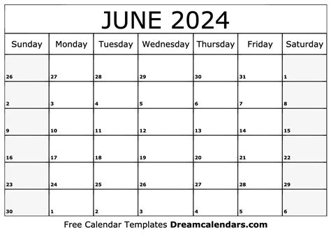 printable june  calendars