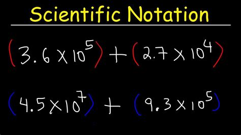 scientific notation addition  subtraction youtube