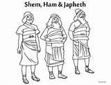 Sons Noah Coloring Ham Shem Japheth Bible Pages Kids Family Book Books Printable Noahs Three Maps Printables Print Gif Study sketch template