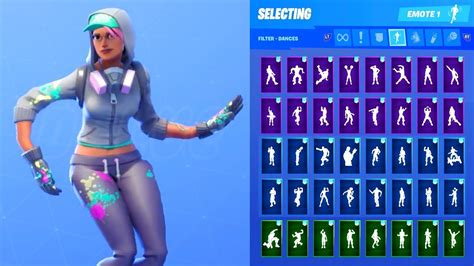 teknique skin showcase with all fortnite dances and emotes