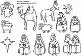 Nativity Coloring Printable Pages Story Jesus Christmas Manger Colouring Baby Scene Kids Shepherds Print Animals Sheets Clipart Away Book Printables sketch template