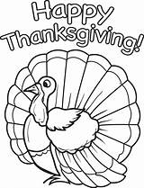 Turkey Coloring Thanksgiving Printable Kids Happy sketch template