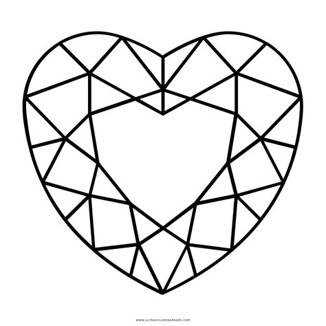 heart diamond coloring page ultra coloring pages