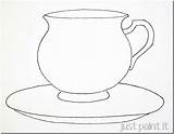 Teacup Cup Tea Coloring Patterns Teapot Simple Pages Pattern Paint Printable Sketching Applique Cups Teacups Templates Moldes Justpaintitblog Draw Printables sketch template