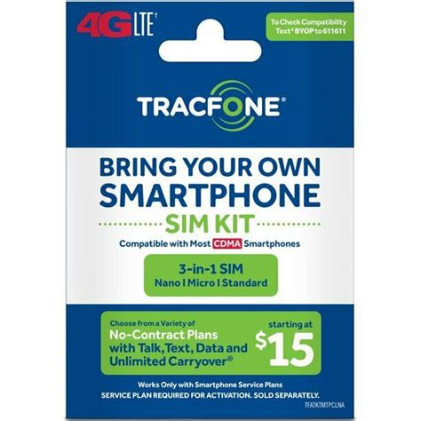 Bring Your Own Phone Byop Sim Kit Straight Talk Tracfone Gsm