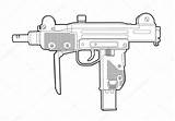 Uzi Vector Outline Stock Illustration Het Overzicht Van Depositphotos Submachine Background Dreamstime Gun Vectors Weapon Chisnikov Skull Clipart Illustrations sketch template