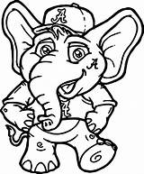 Coloring Alabama Pages Sheets Elephant Visit Tide sketch template