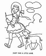 Lamb Mary Coloring Little Had Pages She Her Wherever Goes Following Who Shepherds Color Printable Getcolorings Print sketch template
