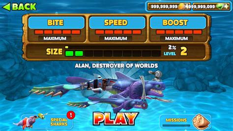 cepat  hiu besar  cheat hungry shark