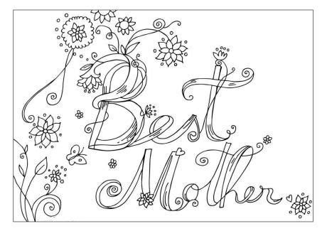 mothers day coloring pages  children kids toddlers happy