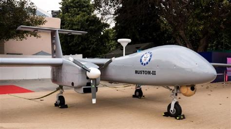 india combat drone rustom ii completes completes completes  flight