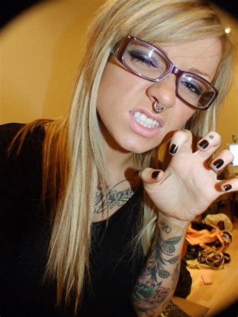 blonde charity laurus cute girl glasses piercing