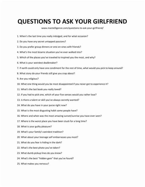 118 Good Questions To Ask Your Girlfriend Spark Great Conversations